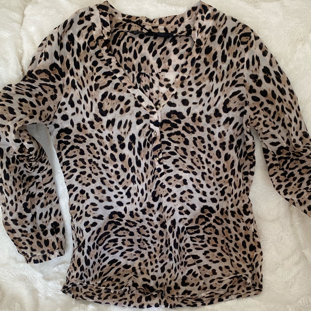Leopard tunic Zara shirt